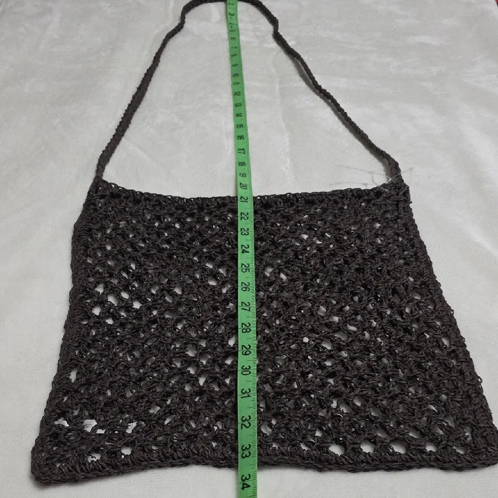 FREE PEOPLE‎ Brown Crochet Tote Bag